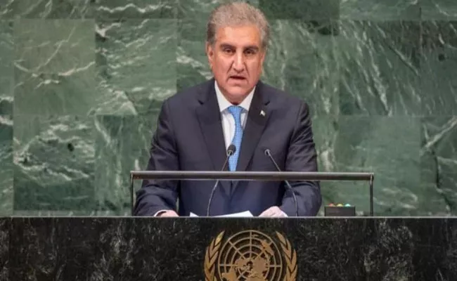 Pak Minister Qureshi Mentions Kashmir As Indian State In Geneva - Sakshi