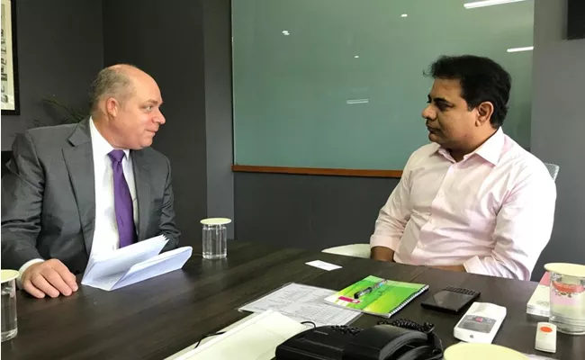 American Consul General Joel Reifman Meets Minister KTR - Sakshi