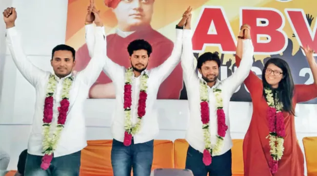 ABVP Sweeps DUSU Elections 2019 - Sakshi