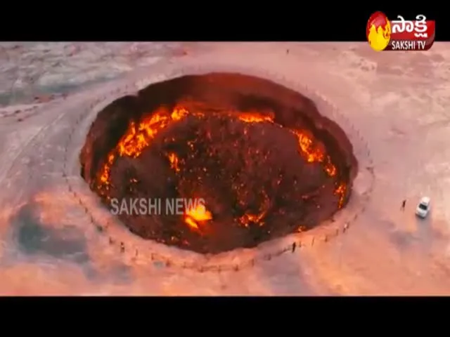 Door to Hell - the fiery crater in the middle of a desert 