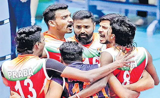 Indian Team Entered The Quarterfinals of The Volleyball Championship - Sakshi