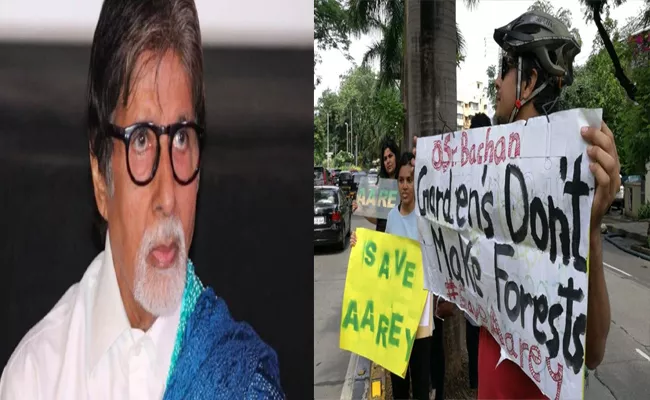 Amitabh Bachchan Supports Mumbai Metro Activists Protest Outside His Home - Sakshi