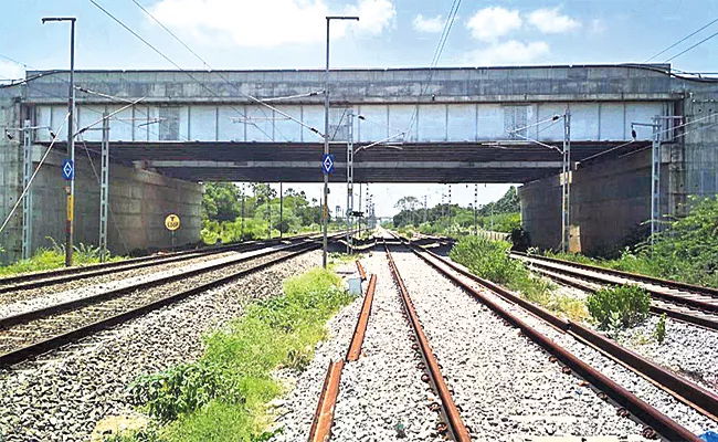 Bridge Construction on Railway Tracks - Sakshi