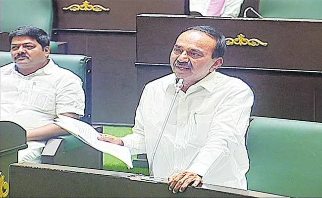 Etela Rajender Speech in Assembly over Health Schemes - Sakshi