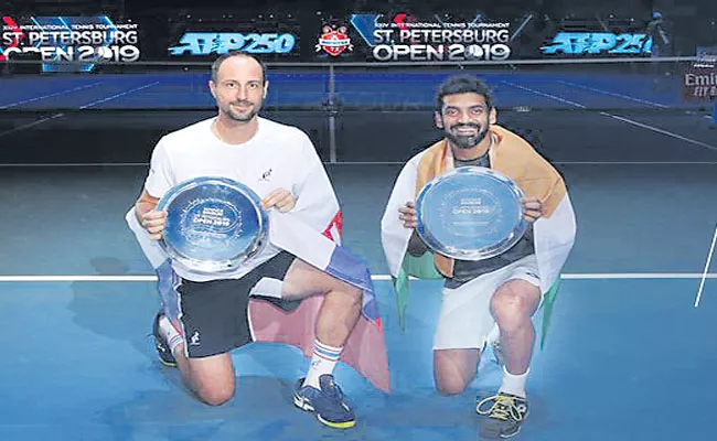 Divij Sharan Bags St.Petersburg Open Doubles Title - Sakshi