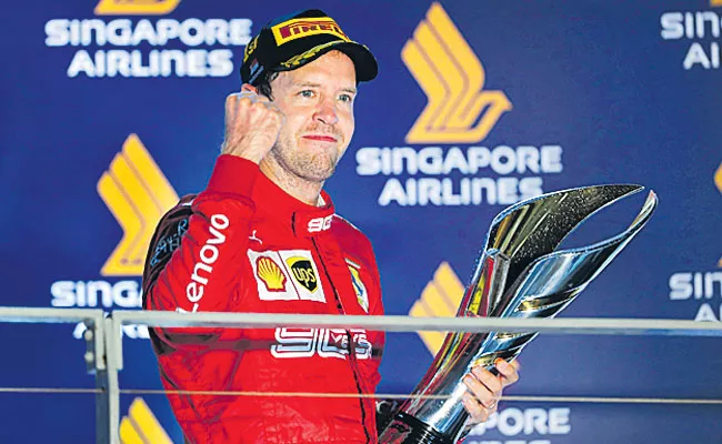 Sebastian Vettel Ends Drought With Victory In Singapore - Sakshi