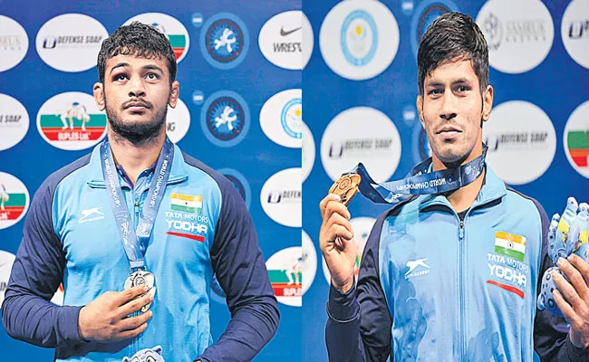 ndia Has Won Five Medals At The World Wrestling Championship - Sakshi