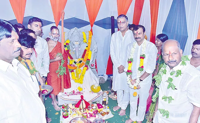 Harish Rao Speech At Vinayaka Celebration In Siddipet - Sakshi