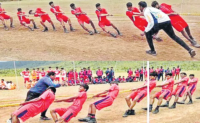 Telangana Teams In Semis Of Tug Of War Championship - Sakshi