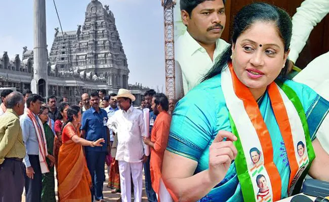 Vijayashanthi Reacts On KCR's Images On Yadadri Temple Wall - Sakshi