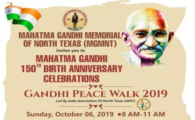 Mahatma Gandhi 150th Birth Anniversary celebrations in Dallas - Sakshi