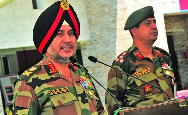 They are Looking to Cross the Border : Northern Command Chief Lt Gen Ranbir Singh  - Sakshi