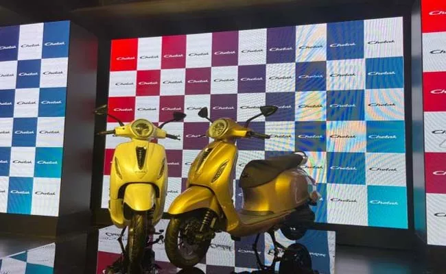 Bajaj Auto enters EV market with the launch of Chetak electric scooter - Sakshi