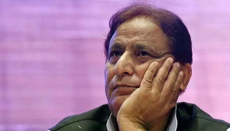 Azam Khan Breaks Down At UP Rally - Sakshi