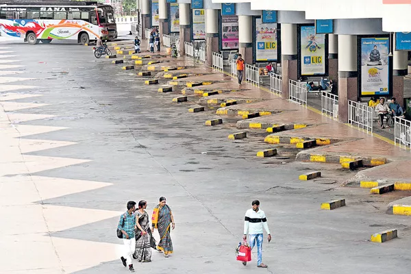 Telangana RTC Employees Strike Bandh Peacefully - Sakshi