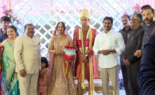 CM YS Jagan Attends Krishna District Collector Daughter Marriage - Sakshi