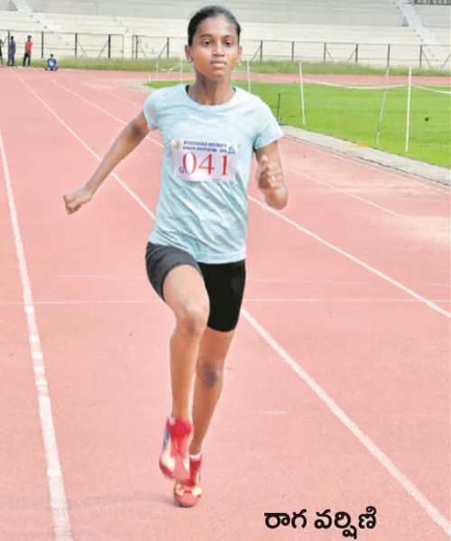 Raga Varshini Got Two Gold Medals In Athletics Championship - Sakshi