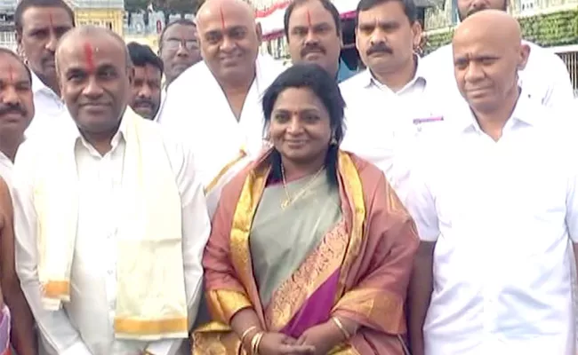 Telangana Governor Tamilisai Soundararajan Visits Tirumala - Sakshi