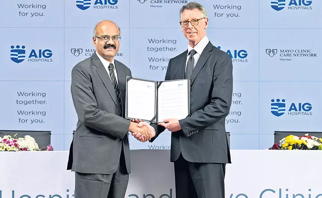 AIG Hospital Agreement With Mayo Clinic In Hyderabad - Sakshi