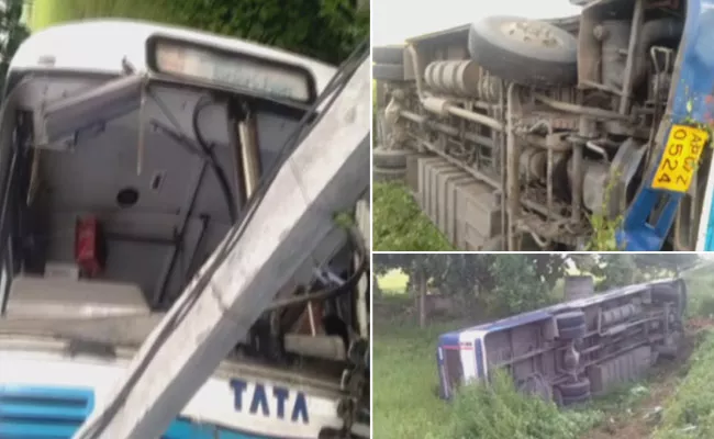 Bus Accident in Nalgonda District - Sakshi