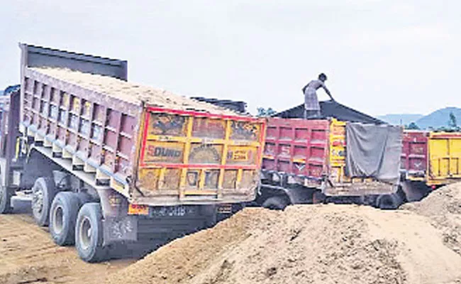 Sufficient Sand Available At Stock Yards In Andhra Pradesh - Sakshi