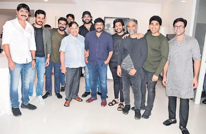 Allu Arjun And Allu Aravind Celebrate The Success Of Sye Raa Narasimha Reddy - Sakshi