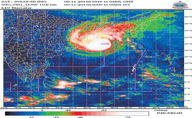 Bulbul Cyclone is gradually weakening in the northwest Bay of Bengal - Sakshi