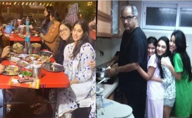 Janhvi Kapoor Posts Father Boney Kapoor’s Cooking Session Pic  - Sakshi