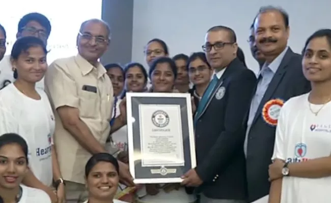 Vijayawada Ramesh Hospital Guinness Record - Sakshi