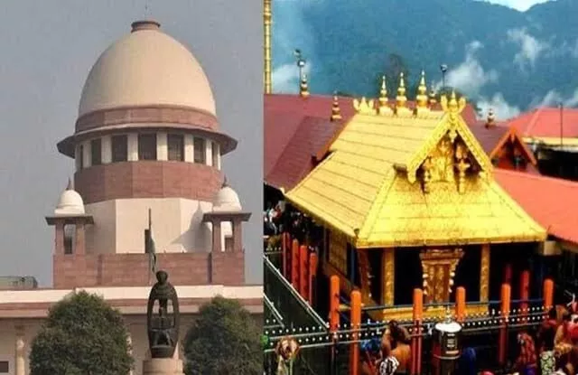 Sabarimala temple case referred to larger Supreme Court bench of 7 judges - Sakshi