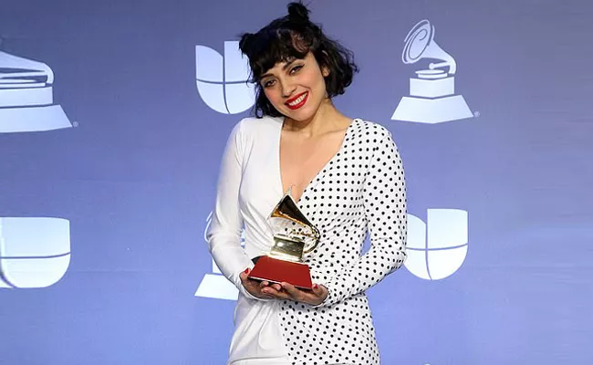 Chilean-Mexican Singer Mon Laferte Goes Topless on Red Carpet  - Sakshi