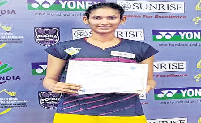 Ruthvika Shivani Won All-India Senior Ranking Badminton Tournament - Sakshi