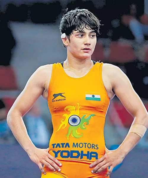 Pooja Bags Silver At World Wrestling Championships - Sakshi