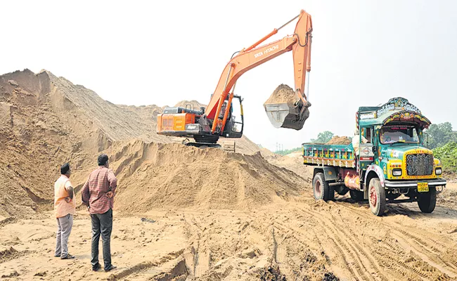 Huge Sand in stock yards - Sakshi