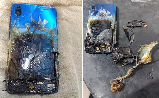 Xiaomi smartphone catches fire company says that  customer induced damage - Sakshi