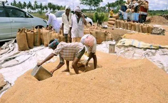 Commission Dues Not Coming for Grain Purchasing Centers - Sakshi