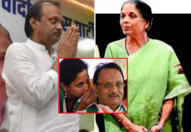 Sharad Pawar wife Pratibha and Daughter Supriya Meets Ajit Pawar - Sakshi