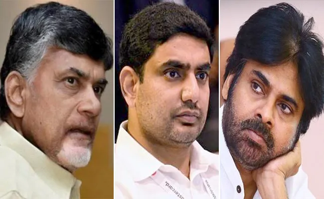 Chandrababu, pawan, lokesh caught in real-time lying to Tweets - Sakshi