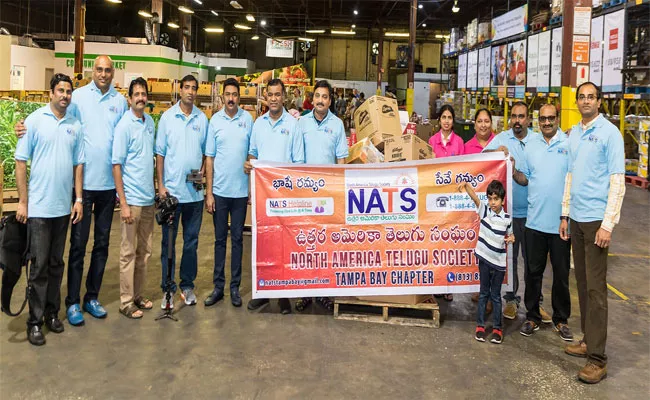 Excellent Response To NATS Food Drive At Tampa - Sakshi