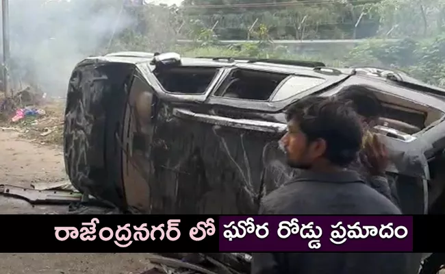 Narayana College students killed in road Accident in Hyderabad - Sakshi