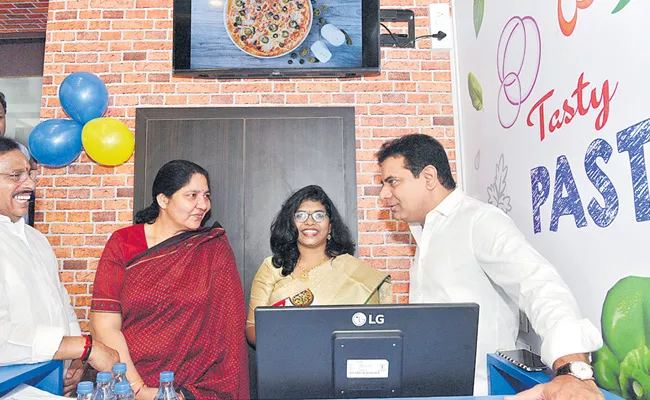 Pizza Hut Opened By The KTR At Kachiguda Hyderabad - Sakshi