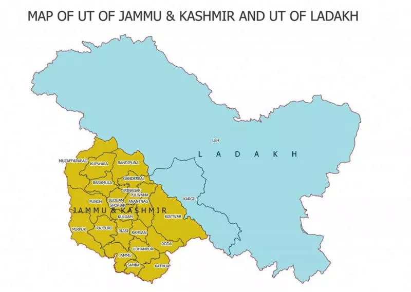 New map of Jammu and Kashmir and Ladakh - Sakshi