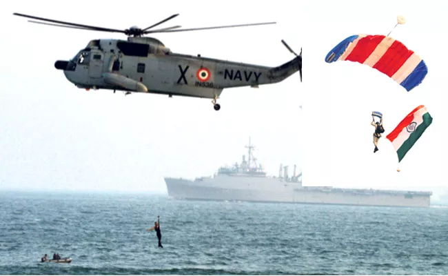 Navy Rehearsals At Visakha Beach - Sakshi