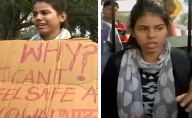 Why I cant feel safe Teenage girl sits on solitary protest outside Parliament   - Sakshi