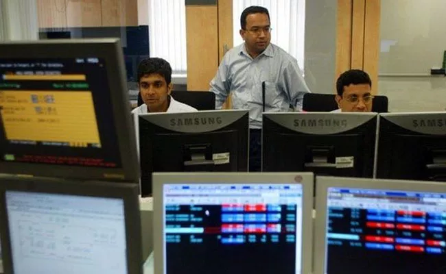 Sensex gives up some gains after hitting fresh record high - Sakshi