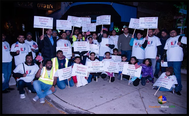 Illinois Immigration Forum Organized Stand For Equality Community Protest In Chicago - Sakshi