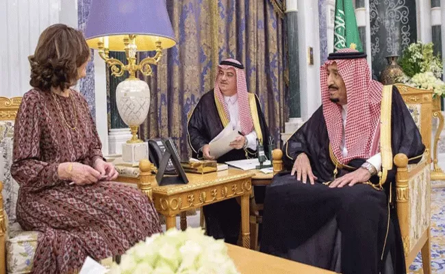 Saudi King Meets CIA Chief Gina Haspel After Spying On Twitter Users Charges - Sakshi