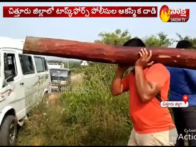 Task Force Attack And Red sandalWood Smugglers in Chittoor District - Sakshi