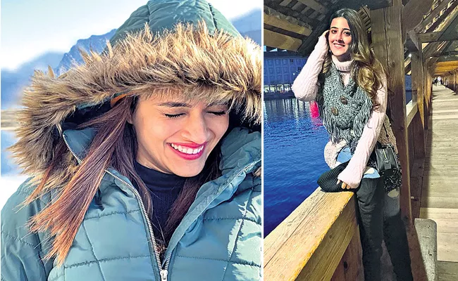 Kriti Sanon And Her Sister Enjoying in Switzerland Holiday - Sakshi