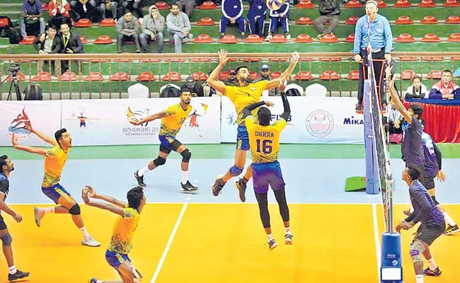 India Beat Sri Lanka In Volleyball Semifinals - Sakshi